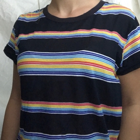 Urban Outfitters Rainbow Striped Tee - Picture 2 of 2